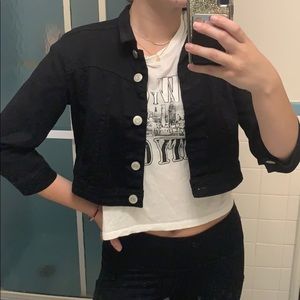 cropped denim jacket